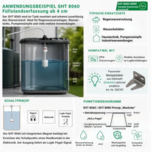 SHT 8060 Schwimmerschalter zur Füllstandserfassung in Wassertanks, Regenwasseranlagen und Pumpensümpfen