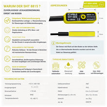 Technische Daten und Abmessungen des aktiven Wassersensors SHT 8815 mit Widerstandsausgang