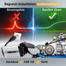 So funktioniert der ASB 120 Anlaufstrombegrenzer begrenzt den Anlaufstrom automatisch