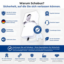 SHT 217 Pumpensteuerung von Elektrotechnik Schabus – Made in Germany, über 30 Jahre Sicherheitstechnik, zuverlässige Sensortechnik und 90 dB Alarm zum Schutz vor Wasserschäden.