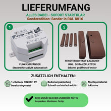 FDS 100 Abluftsteuerung Lieferumfang Sender mahagonibraun RAL 8016