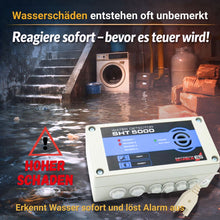 Wassermelder erkennt Wasser sofort und löst Alarm aus - Sofortige Reaktion bevor der teure Schaden entsteht