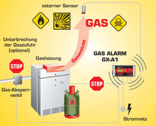 GAS ALARM GX-A1+ Steuergerät für verschiedenste Gas-Sensoren