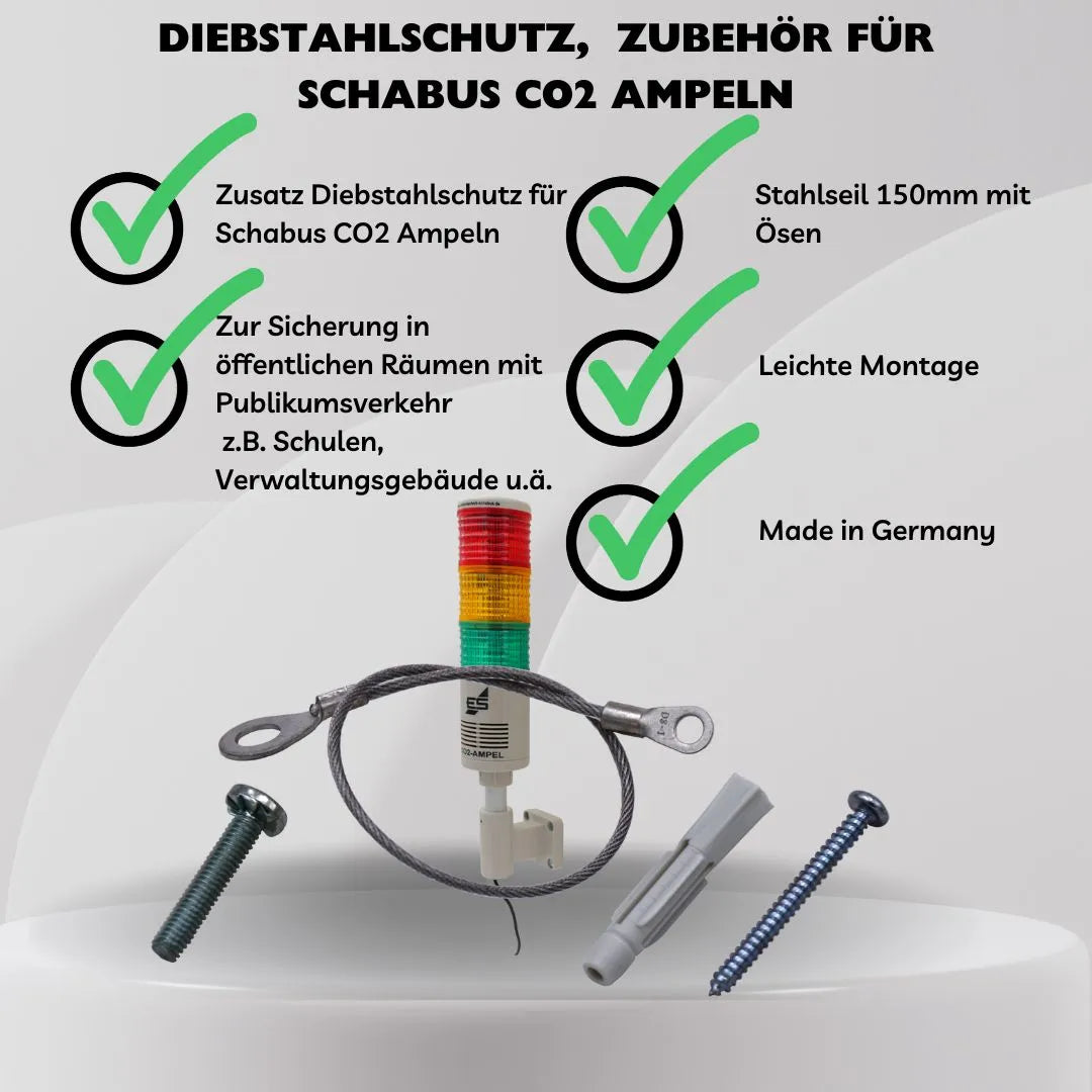 Diebstahlssicherung für CO2-Ampeln