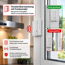 FDS 100 Funk-Fensterkontakt zur Überwachung des Fensterzustands bei gleichzeitigem Betrieb von Feuerstätte und Abluftanlage