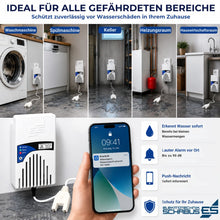 WLAN Wassermelder für Waschmaschine, Spülmaschine, Keller, Heizungsraum und Hauswirtschaftsraum