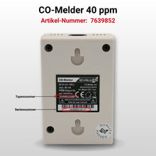 CO-Melder mit Heizkessel-Abschaltung | 40 ppm