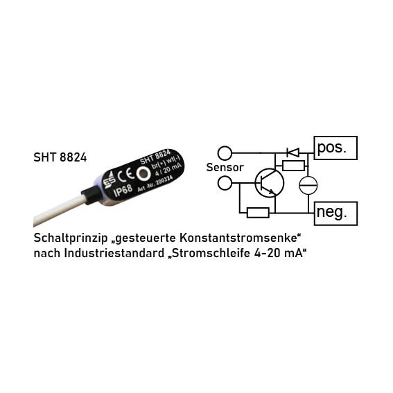 Aktiver Wassersensor SHT 8824 Schaltprinzip "gesteuerte Konstantstromsenke"