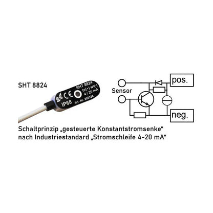 Aktiver Wassersensor SHT 8824 Schaltprinzip "gesteuerte Konstantstromsenke"