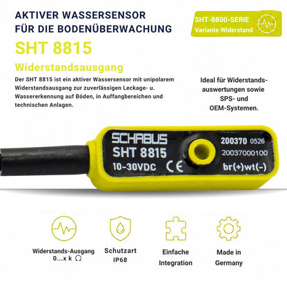 SHT 8815 aktiver Wassersensor mit Widerstandsausgang zur Leckage- und Wassererkennung auf Böden