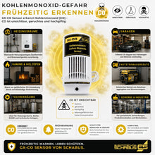 GX-CO Kohlenmonoxid-Sensor zur Überwachung von Heizungsräumen, Kaminen, Garagen, Notstromaggregaten sowie Industrie- und Technikbereichen.