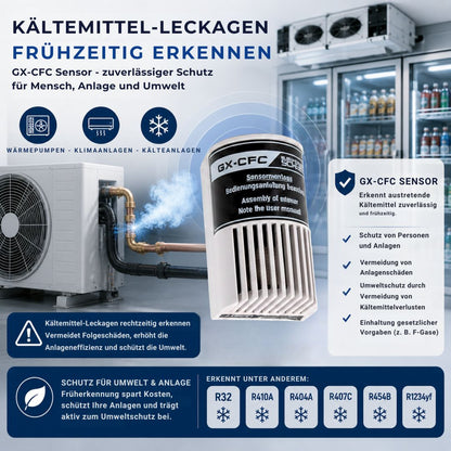 GX-CFC Sensor erkennt Kältemittel-Leckagen frühzeitig und schützt Menschen, Anlagen und Umwelt vor Folgeschäden