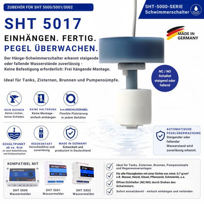 SHT 5017 Hänge-Schwimmerschalter mit Öffner und Schließer Funktion zur Pegelüberwachung