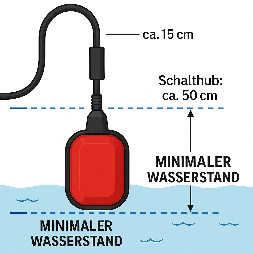 Schwimmerschalter ideal für verschmutztes Wasser