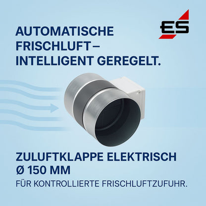 Zuluftklappe elektrische mit Luftstrom