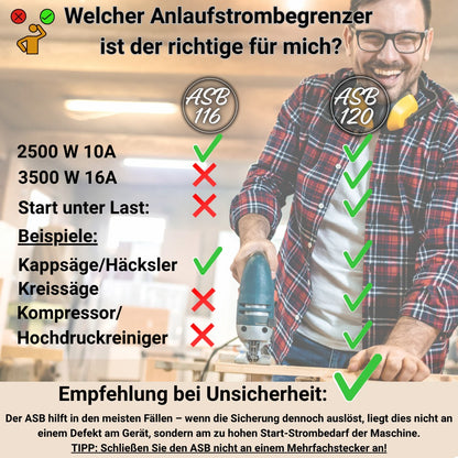 Welcher ASB ist der richtige für mich, ASB 116 oder ASB120 