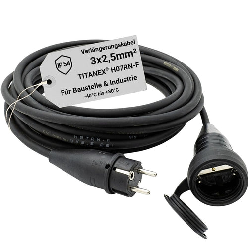 Verlängerungskabel TITANEX® H07RN-F Schuko 3×2,5 mm²