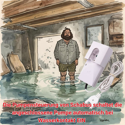 Pumpensteuerung  Comic Keller voll Wasser