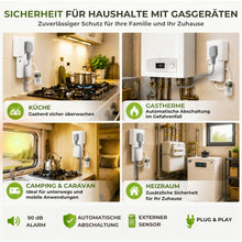 GX-B3 Gaswarngerät für Küche, Gastherme, Heizraum und Camping zur sicheren Überwachung von Gasgeräten im Haushalt