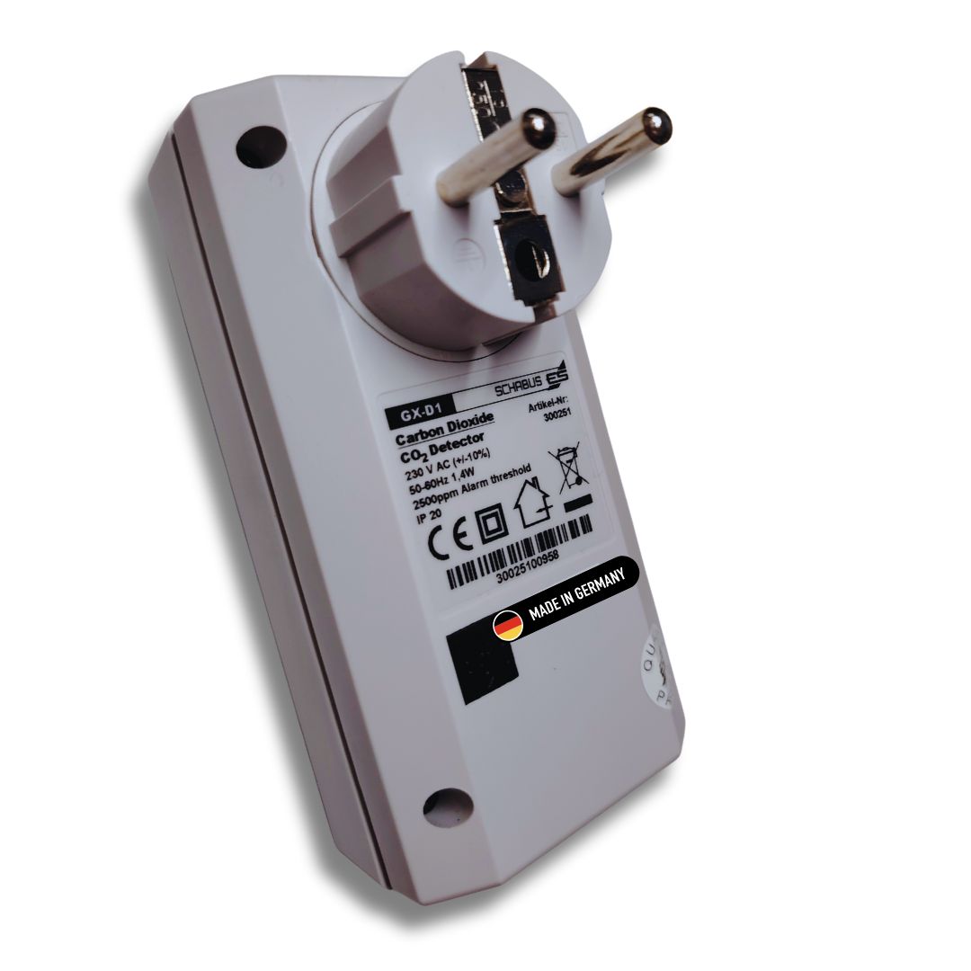 Steckdosengerät GX D1 CO2 Melder Rückseite