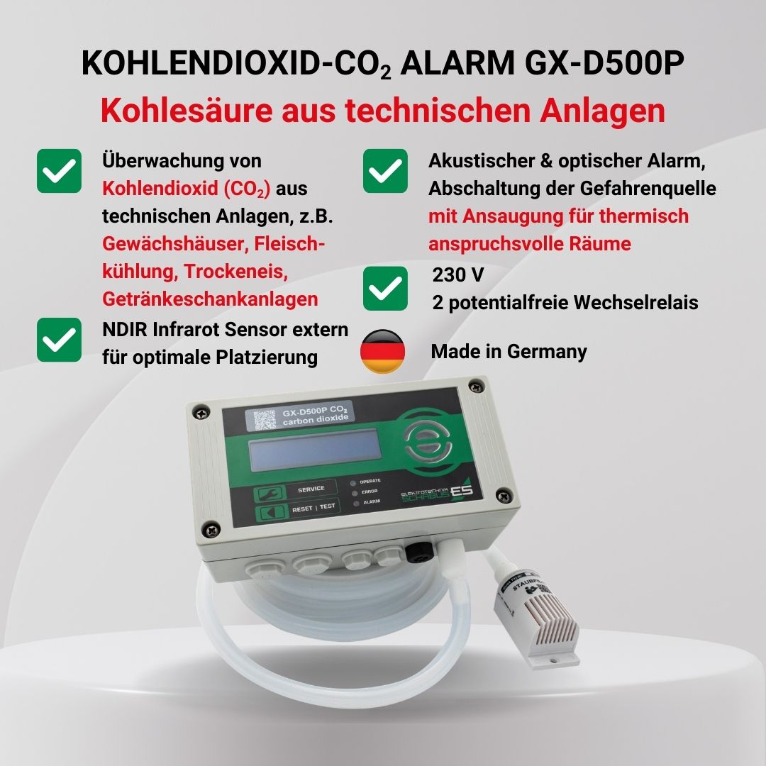 GX-D500P-Professional CO2 Alarm with Suction