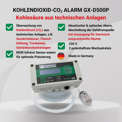 GX-D500P-Professional CO2 Alarm with Suction