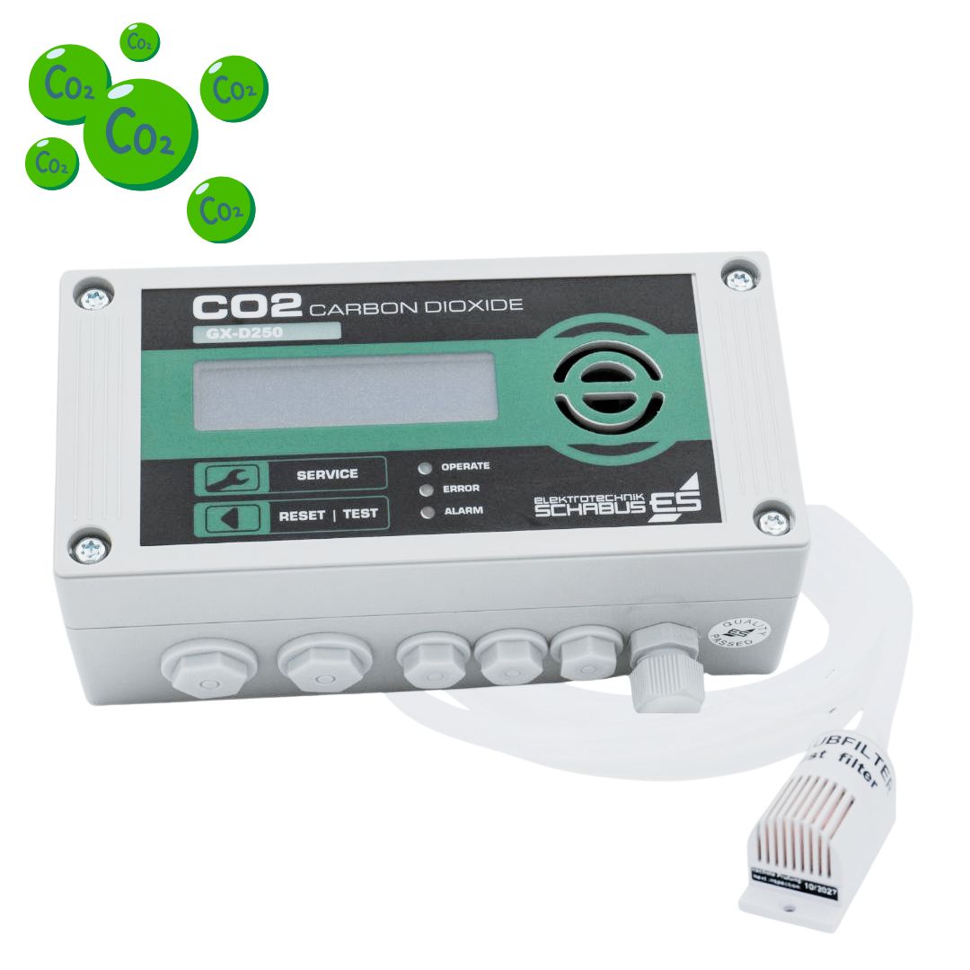 GX-D500P-جهاز إنذار ثاني أكسيد الكربون الاحترافي مع الشفط