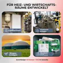 CO und CH4 Melder für Heiz- und Wirtschaftsräume entwickelt wie Gasthermen, Heizkessel, Biogasanlagen, Blockheiz-Kraftwerke