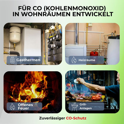 CO Melder mit externem Sensor für alle Anlagen mit erzeugender Wärme 
