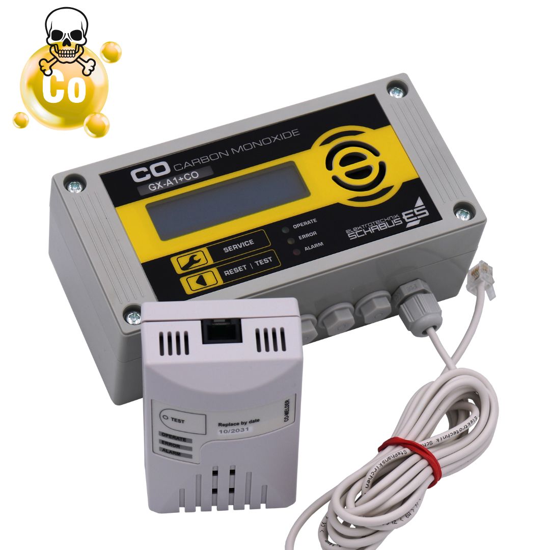 CO Melder GX-A1+CO mit externem Sensor. CO detektiert - Gefahr gebannt.