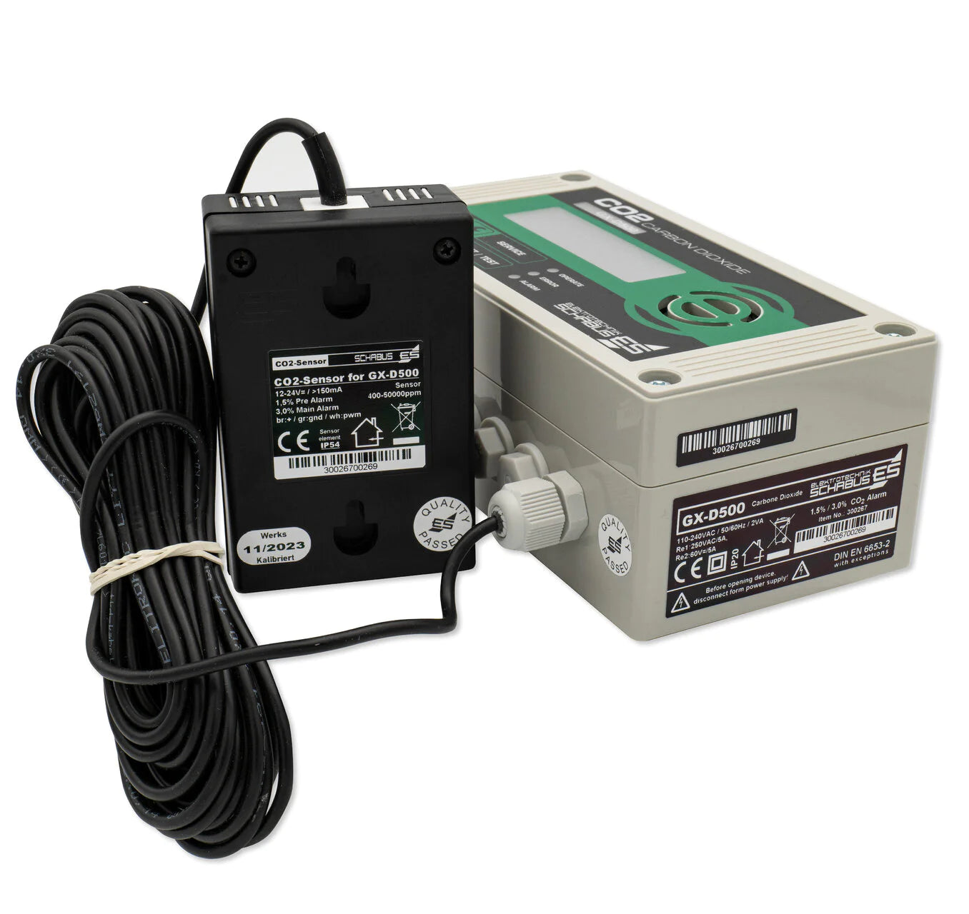 Prof. CO₂-Warngerät für Kohlendioxid GX-D500