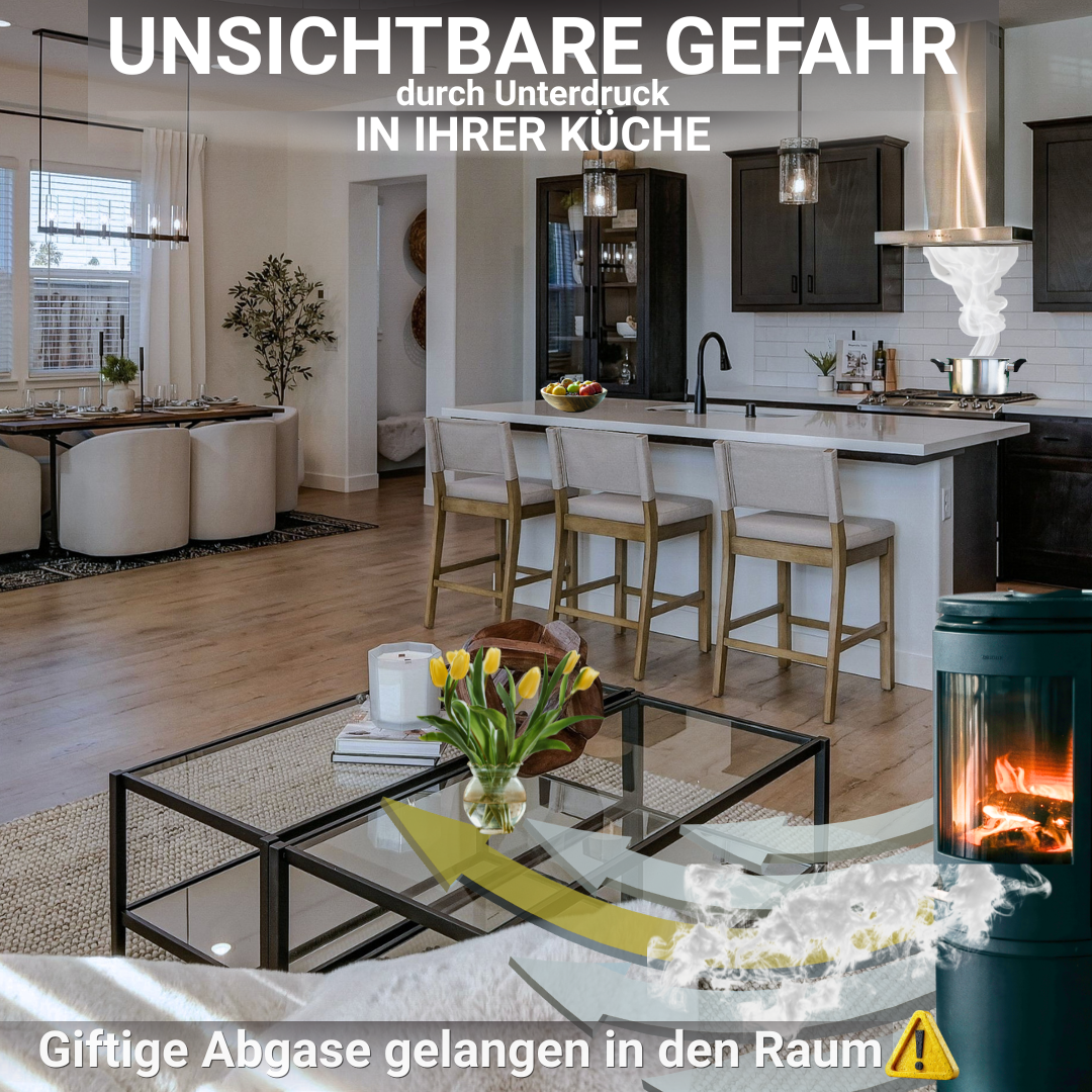 Unsichtbare Gefahr durch Unterdruck in der Küche
