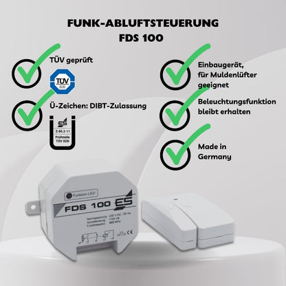Funk-Abluftssteuerung FDS 100 Bulletpoints