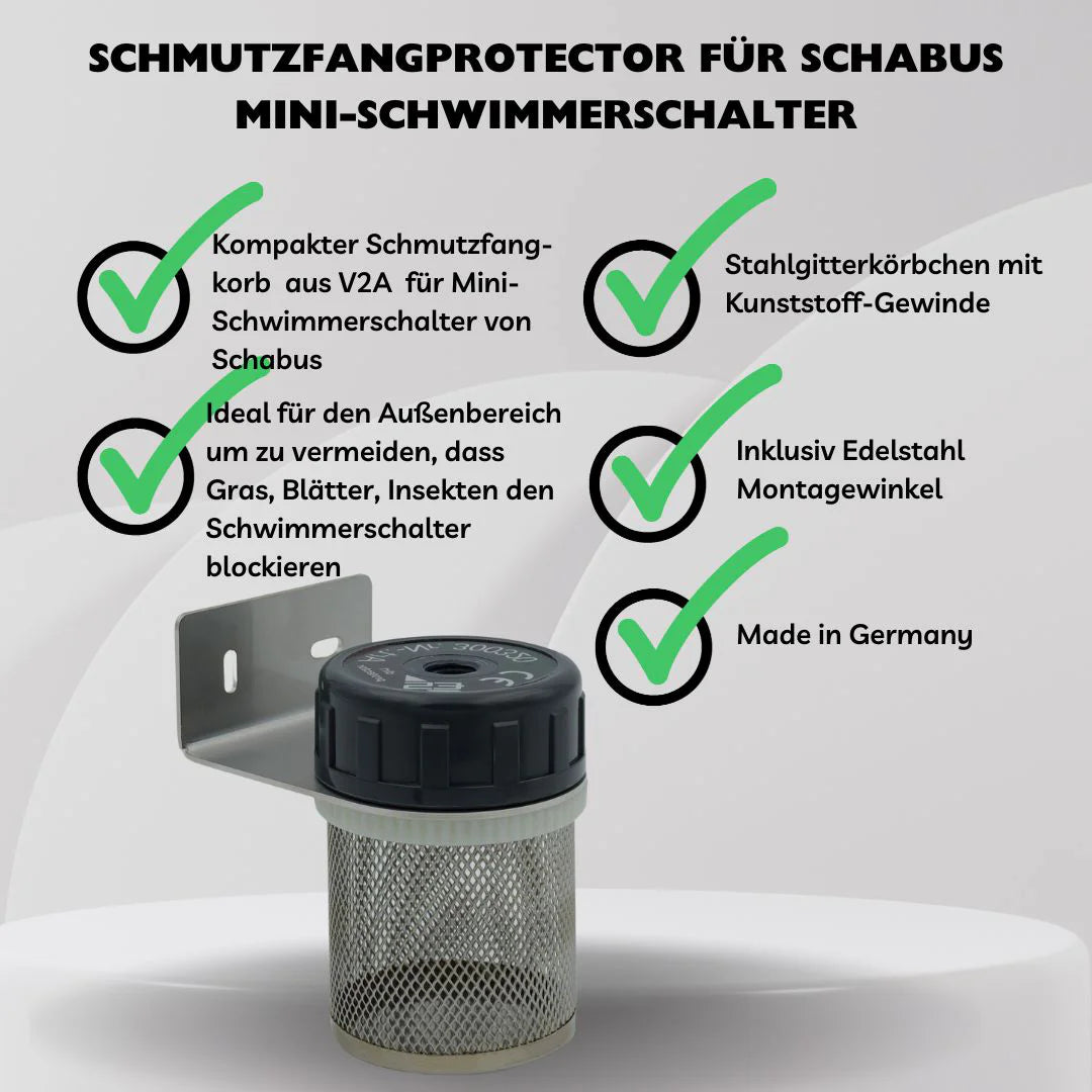 Schmutzfang Zubehör für Mini-Schwimmerschalter