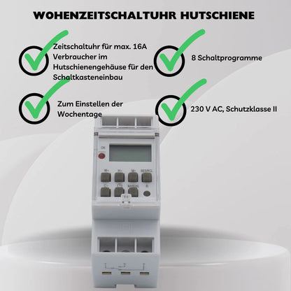 Wochenzeitschaltuhr Hutschiene elektronisch
