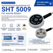 Wassersensor SHT 5009 für weiche Böden mit Messingkontakten (CuZn), Ober- und Unterseite. Passiver Bodensensor zur Wassererkennung auf Parkett, Laminat, Linoleum und Teppich. Zubehör für die Wassermelder SHT 5000 und SHT 5001.