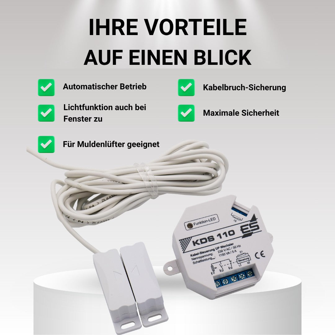 Kabel-Abluftsteuerung Ihre Vorteile auf einen Blick
