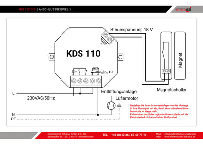 Kabel-Abluftsteuerung KDS 110 DIBt