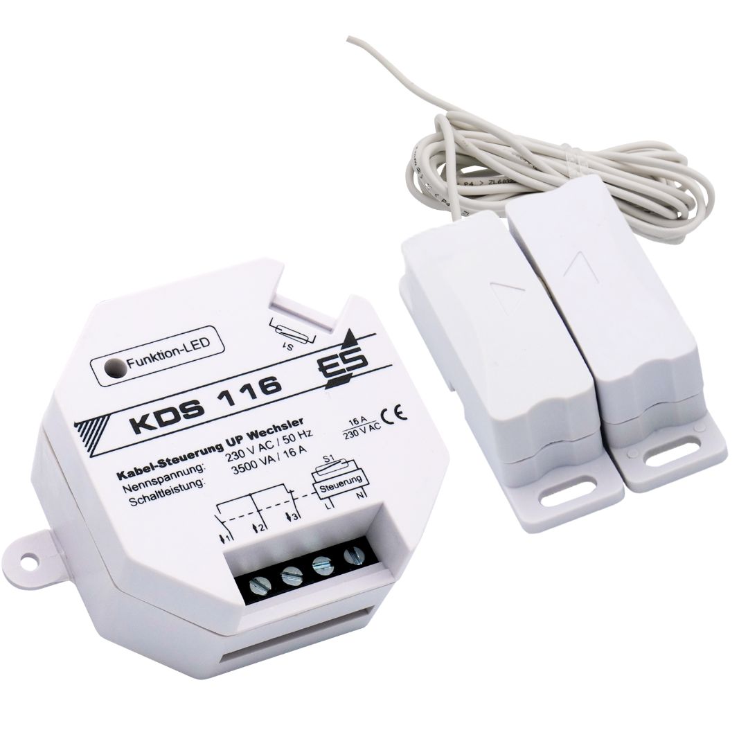 KDS 116 Kabel-Abluftsteuerung mit Steuergerät und kabelgebundenem Fensterkontakt