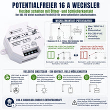 KDS 116 mit potentialfreiem 16 A Wechsler für flexible Schalt- und Steuerungsaufgaben