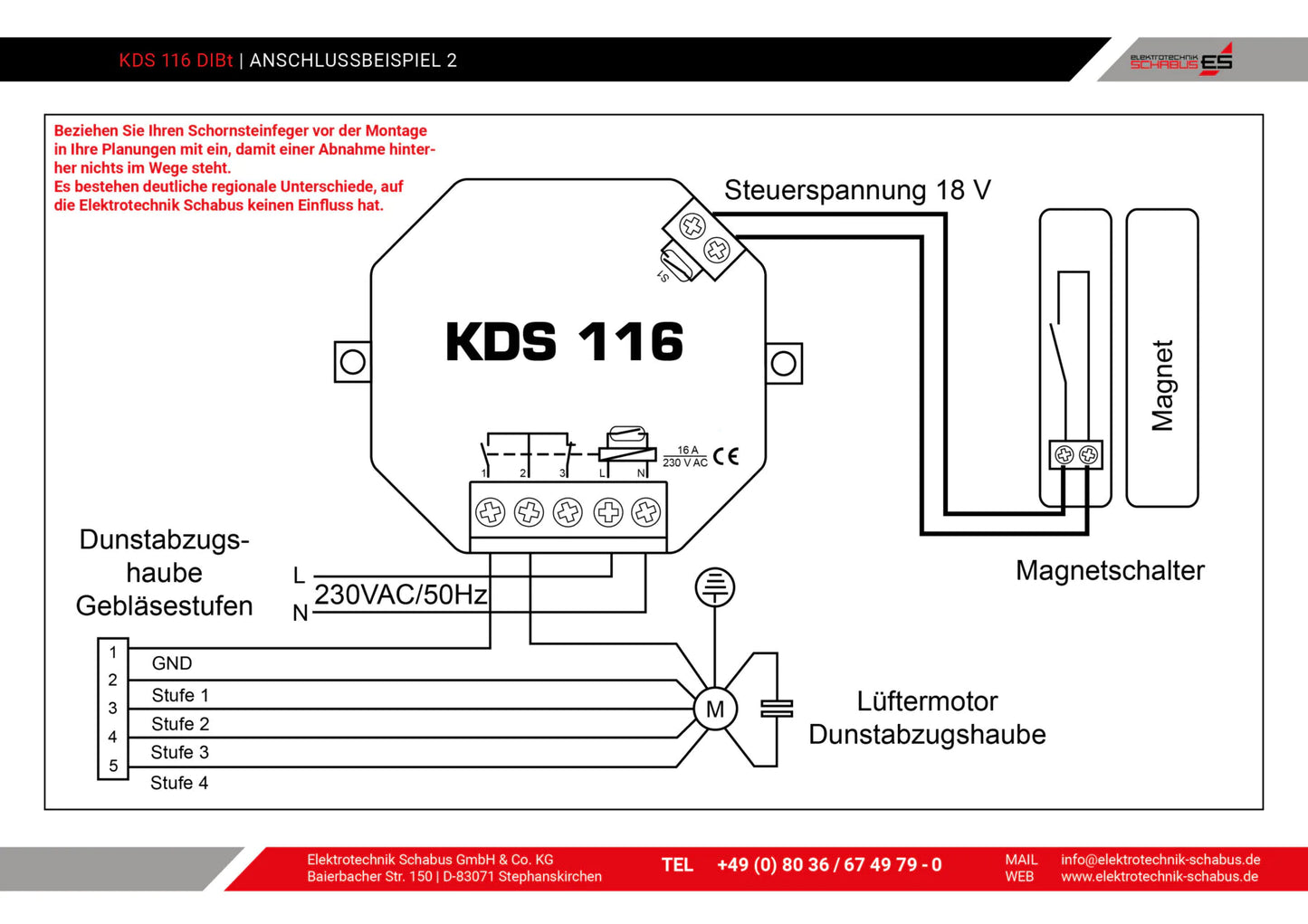 Kabel-Abluftsteuerung KDS 116