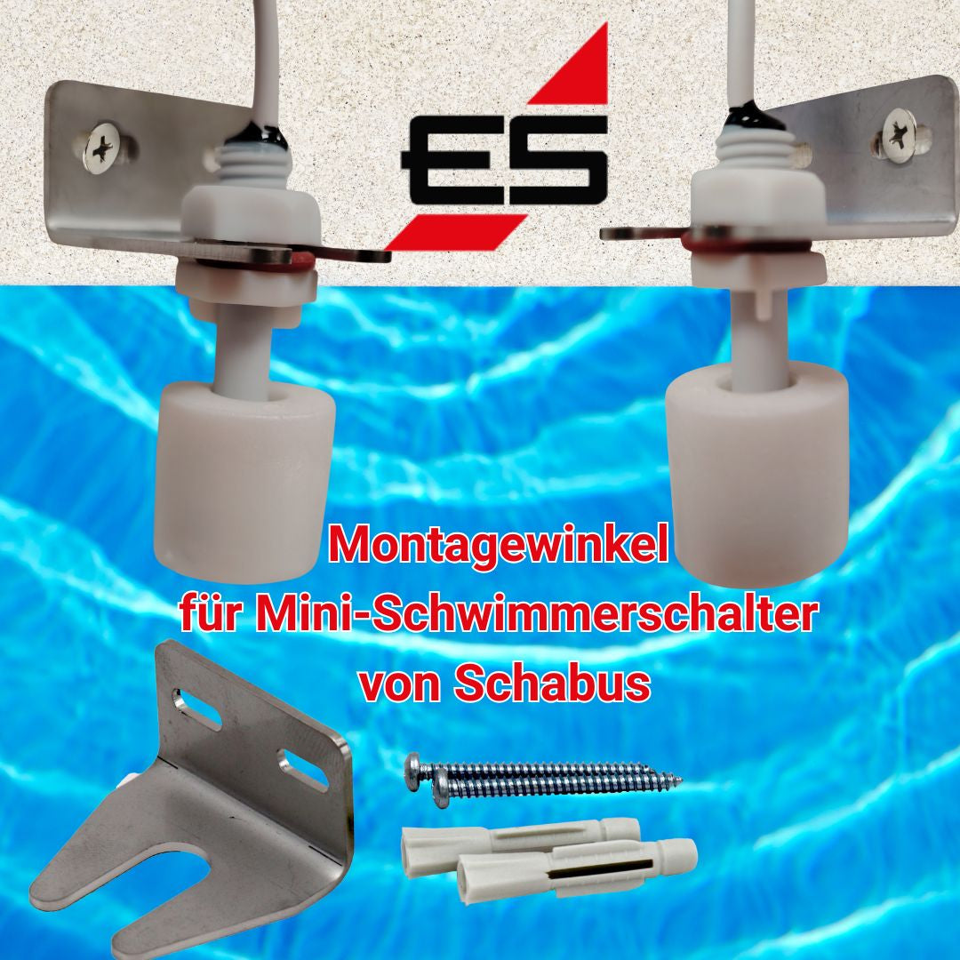 Anschauungsbild Montagewinkel mit Schwimmerschalter montiert