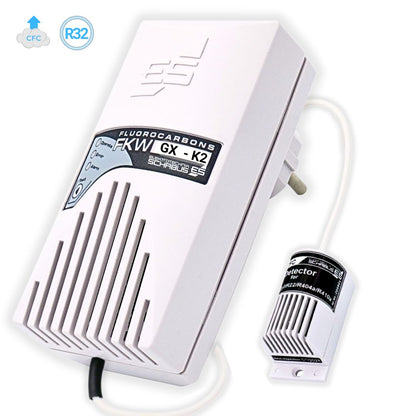 GX-K2 Kältemittelwarngerät mit externem Sensor zur Überwachung von R32 und weiteren Kältemitteln bei Wärmepumpen und Klimaanlagen