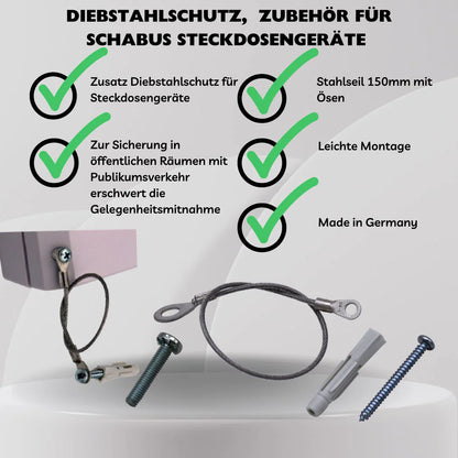 Diebstahlssicherung für Steckdosengeräte