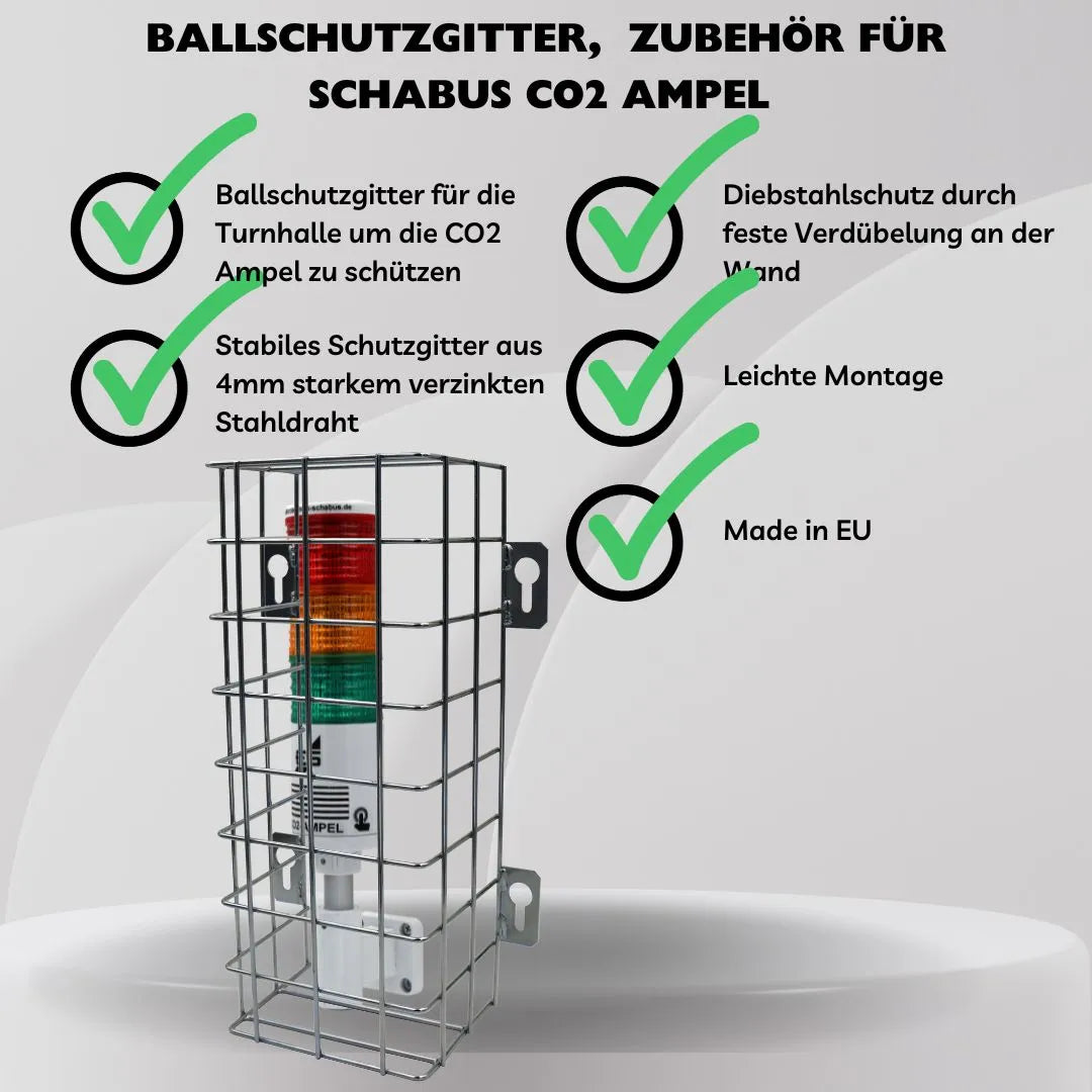 Ballschutzgitter für CO2-Ampel