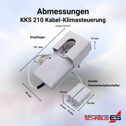 Abmessungen KKS 210 Kabel-Klimasteuerung