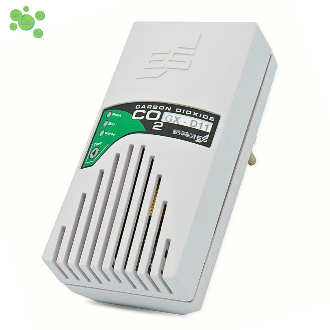 GX-D11 CO₂-Steckdosenampel zur Überwachung der Raumluftqualität mit LED-Anzeige für Arztpraxen, Wartezimmer und Innenräume