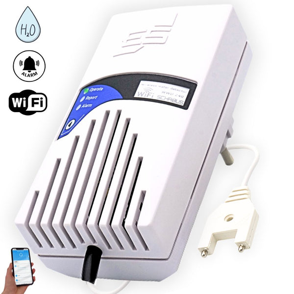 WWD 240 Smart-Wassermelder 230V Steckdosengerät mit Gabelsensor
