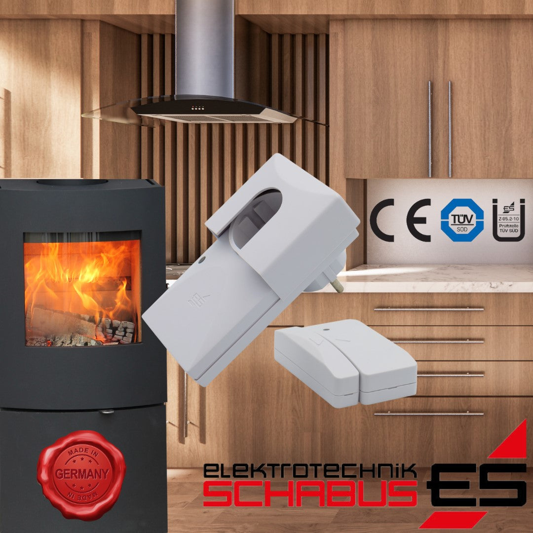 Funk-Abluftsteuerung FDS 200 mit Ofen und Dunstabzugshaube