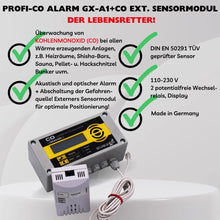 CO Melder GX-A1+CO mit externem Sensor